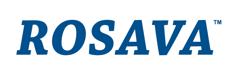 ROSAVA brand name text in bold blue capital letters with trademark symbol.